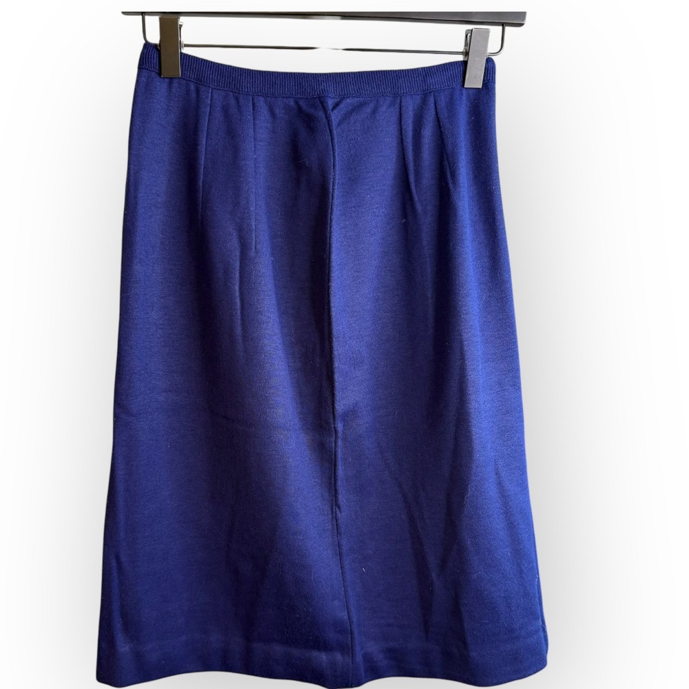 Vtg Dutchmaid Ephrata PA Size 26 Blue Wool Long‎ Skirt 60s